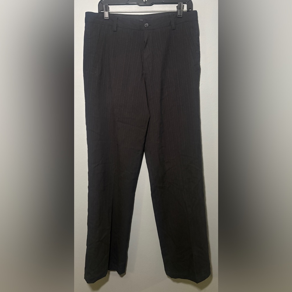 DSQUARED2 Black Pinstripe Dress Pants